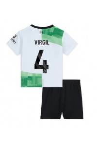 Liverpool Virgil van Dijk #4 Babytruitje Uit tenue Kind 2023-24 Korte Mouw (+ Korte broeken)